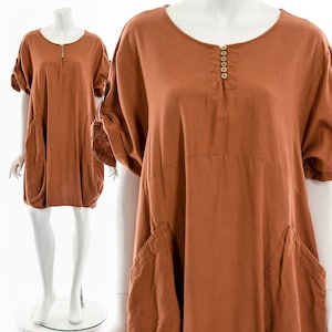 Summer Cocoon Linen Dress