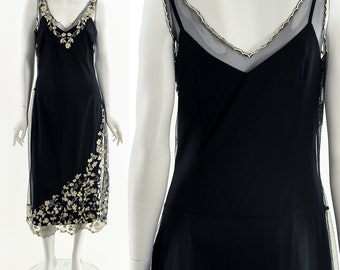 Black Midi Dress, Asymmetric Embroidery Dress,Sheer Mesh Dress,Iconic 90s Dress,Floral Embroidered Dress,Sheer Lace Midi Dress,Lace Dress
