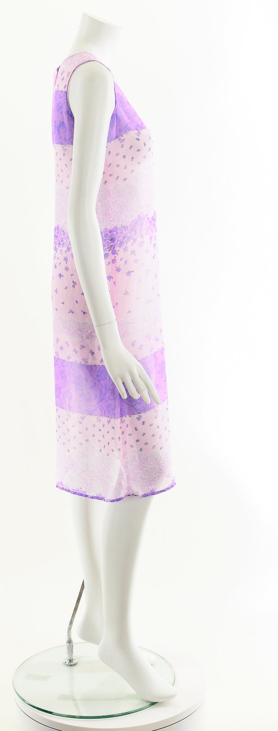 y2k floral dress,paisley flower dress,semi sheer … - image 5