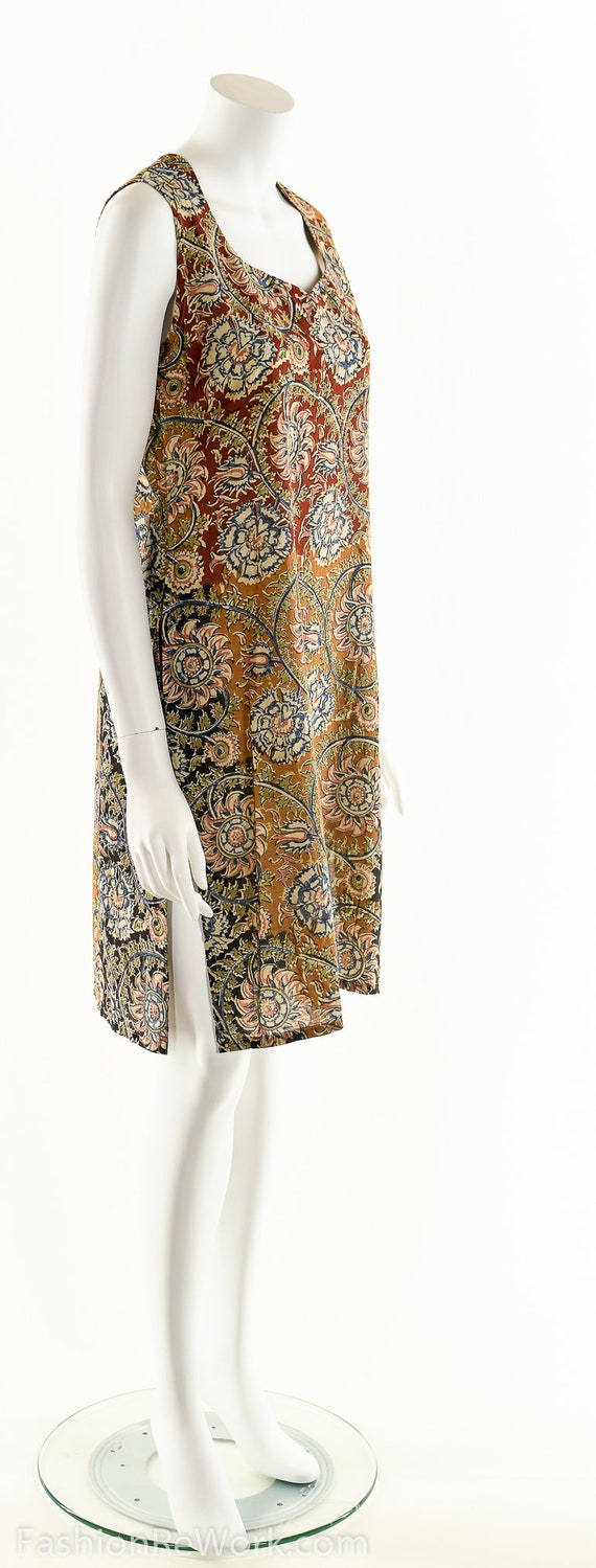 70s Boho Dress,Block Print Tent Dress,India Block… - image 4