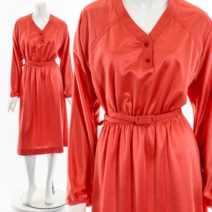 Peach Satin Raglan Dress