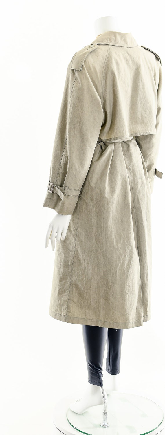 90s Khaki Trench Coat Duster - image 8