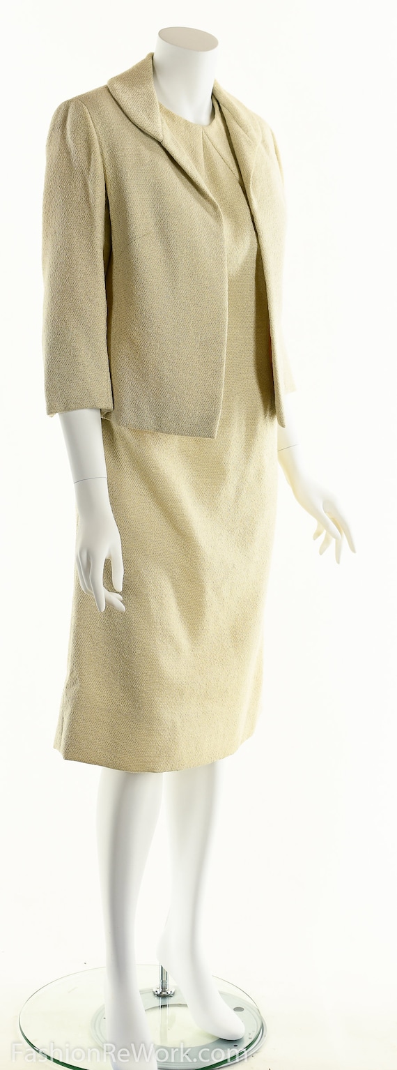 Gigliola Curiel Wool Tweed Two Piece Dress Suit 6… - image 8
