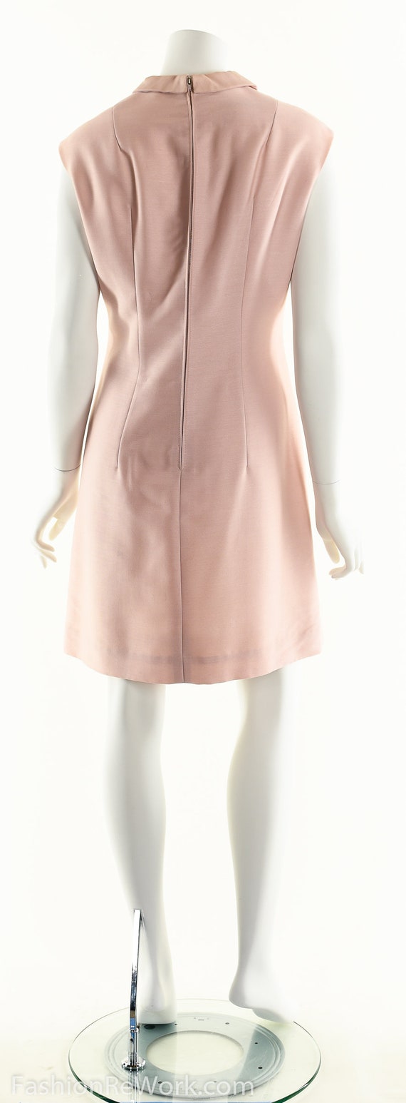 Baby Pink Dress, Sheath Dress, 50's Dress, Mod Dr… - image 7