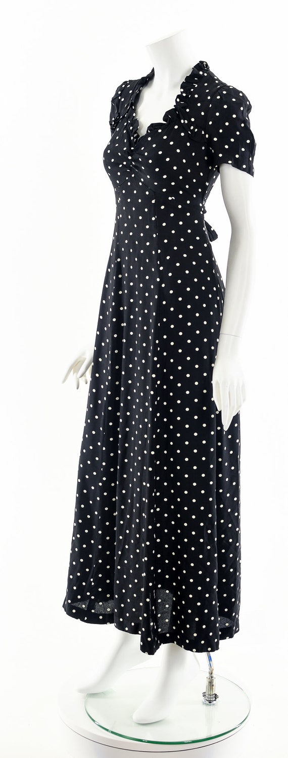 Polka Dot Maxi Dress,30s Inspired Dress,Vintage 3… - image 10