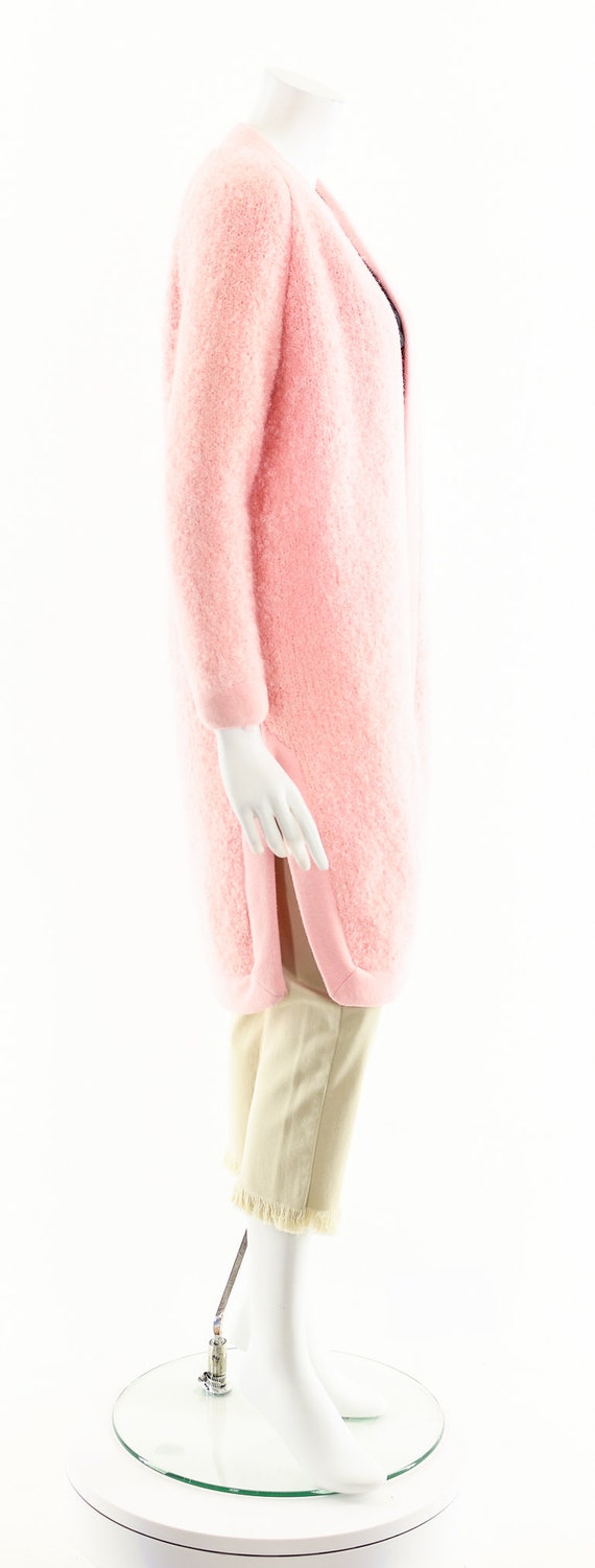 Pink Mohair Duster,60s Duster Cardigan,Textured S… - image 5