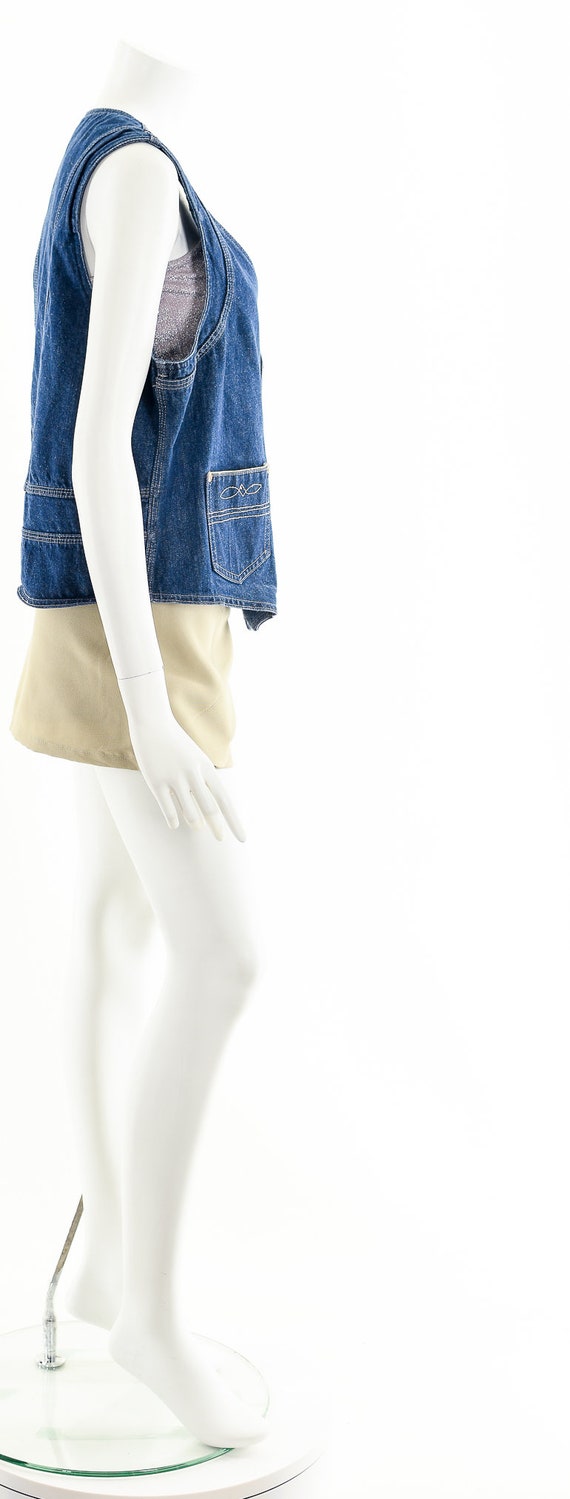 Western Denim Snap Vest - image 5