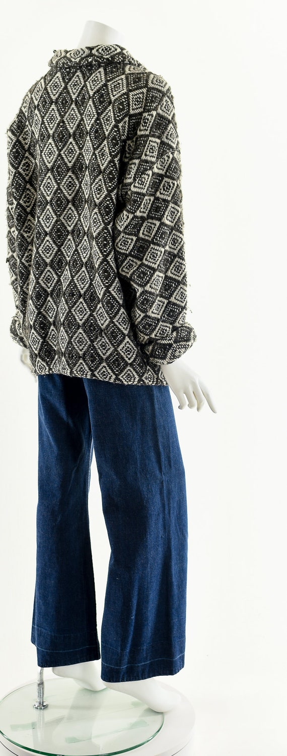 Diamond Alpaca Duster,Alpace Wool Sweater,Vintage… - image 6