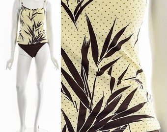 Tankini Two Piece Swimsuit Tropical Neutral
