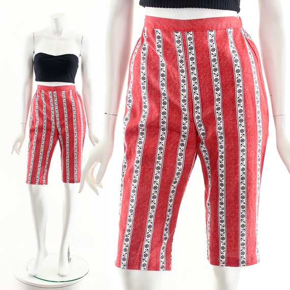 50s Red Anchor Bermudas 50s Pedal Pushers Capris