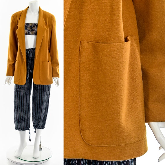 Ochre Woolen Suit Jacket - image 3