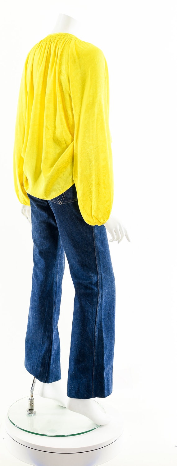 Yellow Balloon Sleeve Blouse,Vintage Sunny Yellow… - image 6