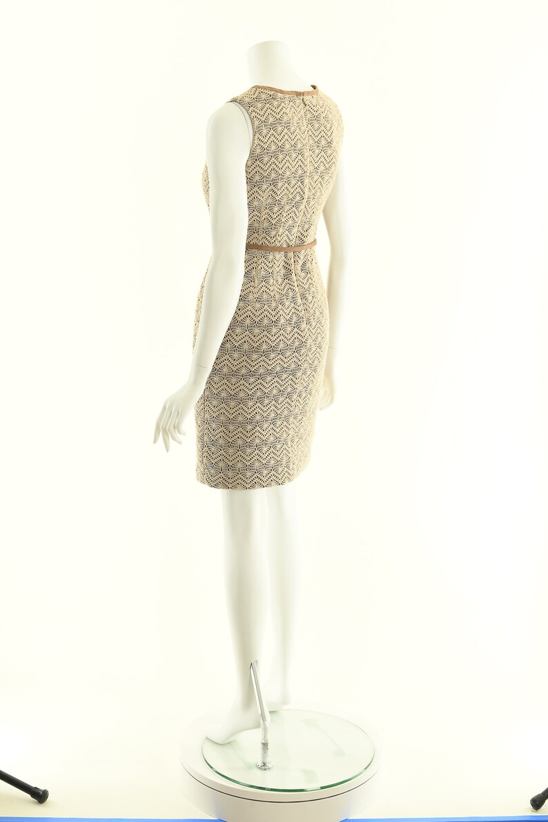 Crochet Lace Dress,Vintage Crochet Dress,Hand Crochet Dress,Knit Shift Dress,Mod Retro Dress,Vintage Pencil Dress,Bodycon Feminine Dress image 8