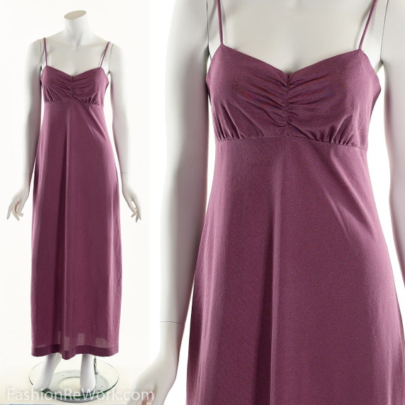 Purple Dress, 70's Purple Dress, Dress Set, Purpl… - image 2