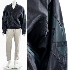 Southwest Patchwork Soft Leather Bomber Jacket