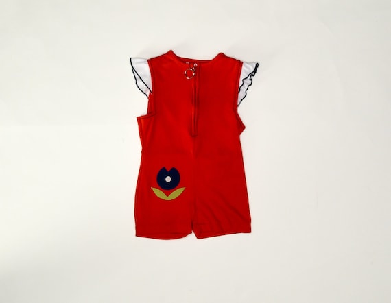 Red Frilly Toddler Playsuit - image 1