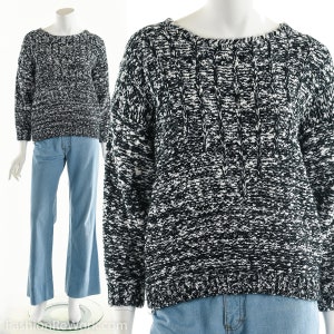 Black Space Dye Sweater