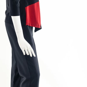 Y2K Red Black Splice O-ring Blouse image 5