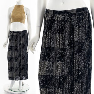 Micro Floral Boho Broomstick Skirt