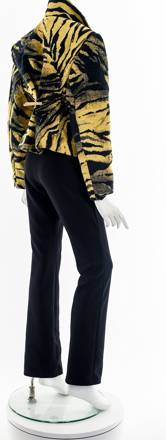 Tan Zebra Print Structured Jacket - image 6