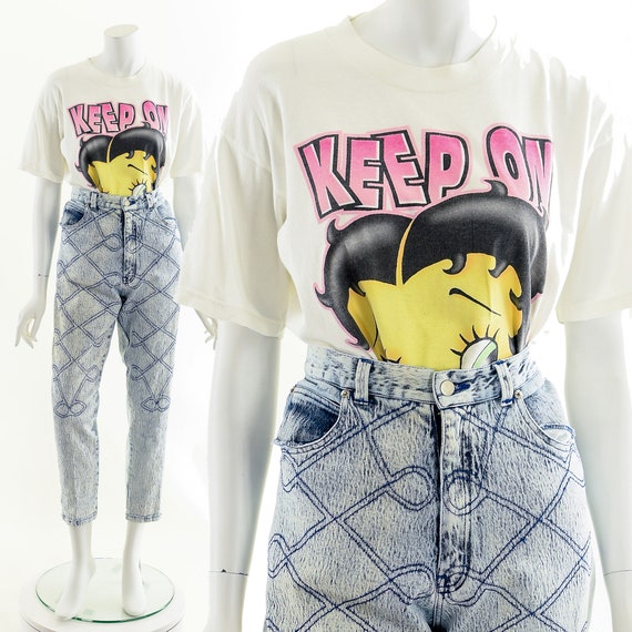 Betty Boop Keep on Boopin Graffiti Airbrush Tshirt - image 3