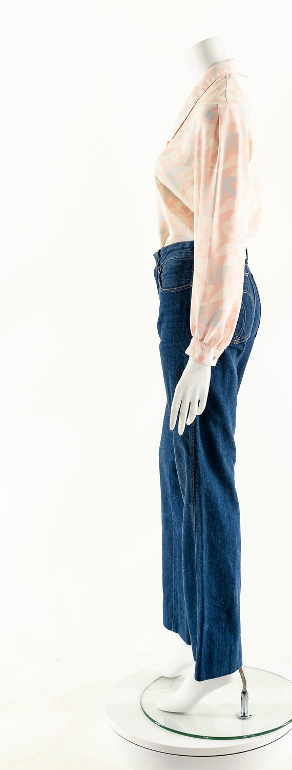 Abstract Novelty Blouse,Peter Pan Blouse,Baby Pin… - image 9