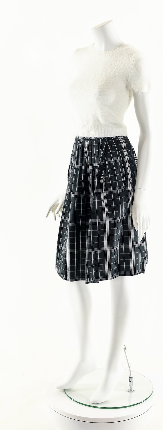 Plaid Schoolgirl Skirt,Vintage Pleated Skirt,High… - image 10