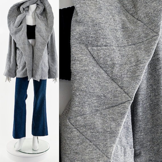 Norma Kamali Oversize Gray Quilted Jacket - image 1