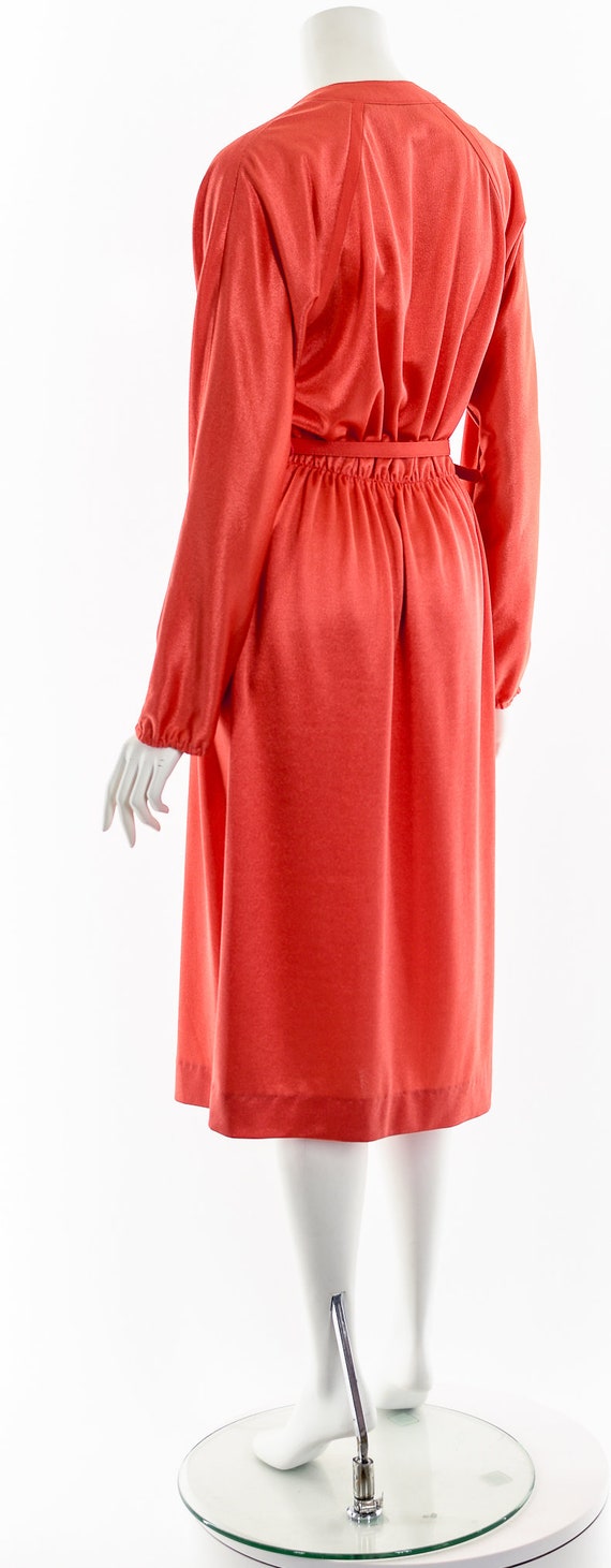 Peach Satin Raglan Dress - image 8