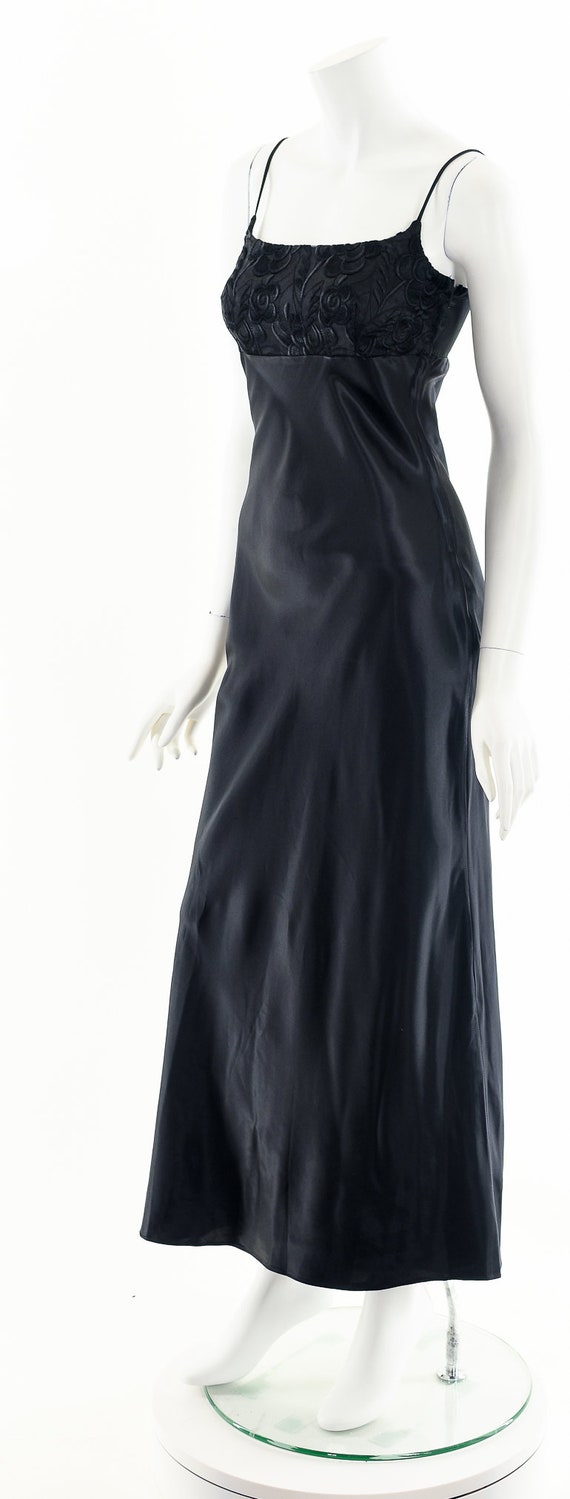 Black Empire Waist Slip Dress - image 10