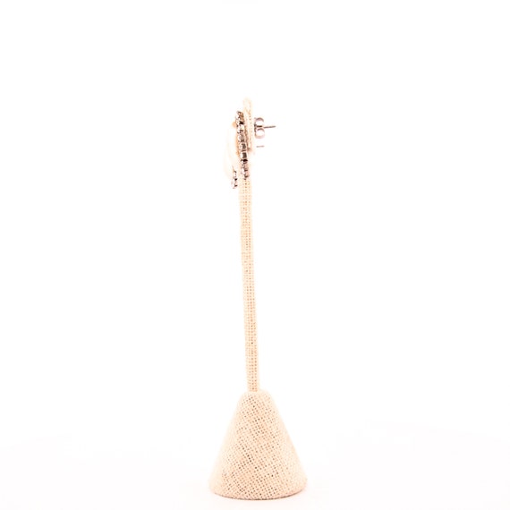 Pearl + Rhinestone Statement Earrings - image 3