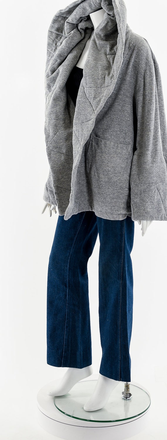 Norma Kamali Oversize Gray Quilted Jacket - image 10