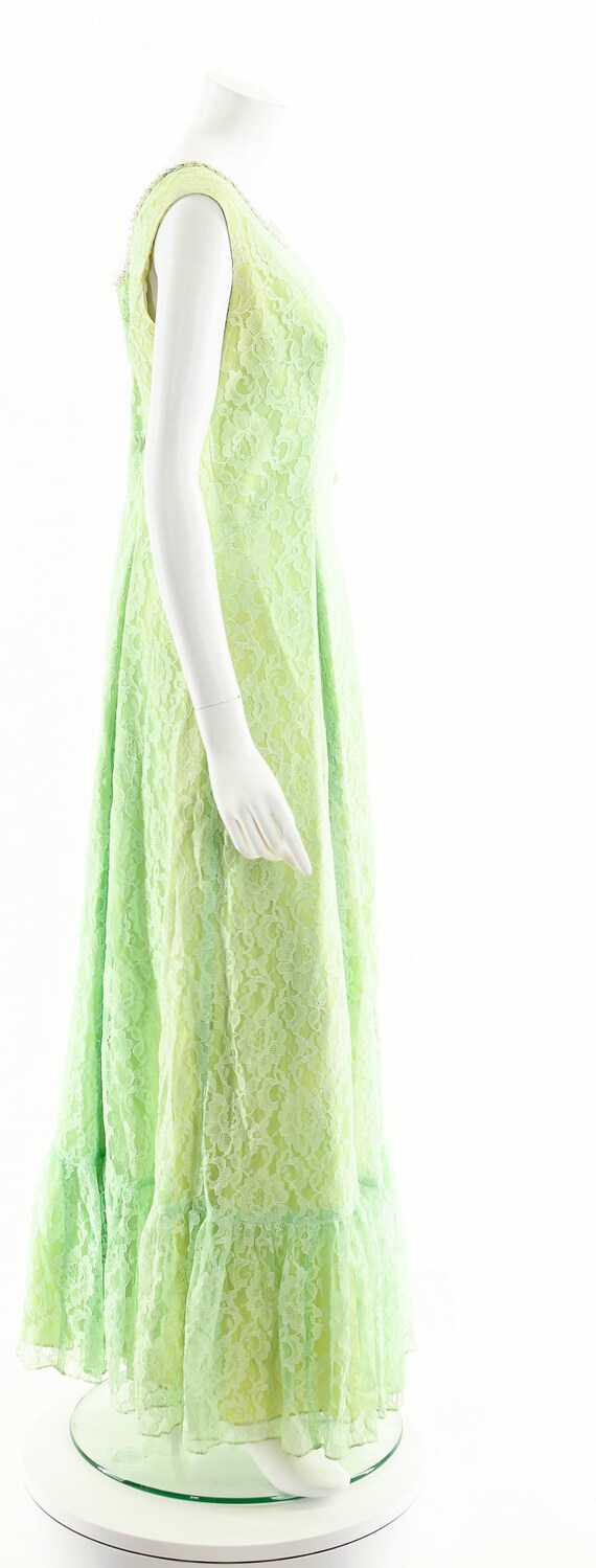 green lace prom dress,lime green lace dress,sequin be… Gem