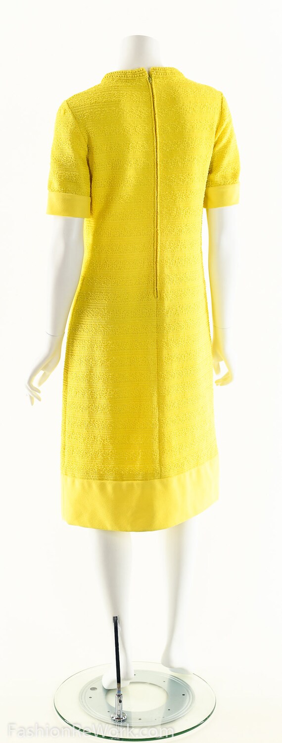 Vibrant Knit Dress,60s Sweater Dress,Mock Neck Dr… - image 5