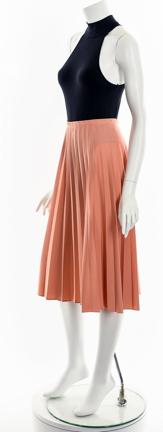 【in a row】Clove Peach Long Skirt Peach Pleated Knee Length Skirt - Etsy