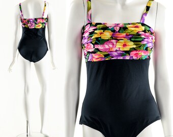 maillot de bain une pièce vintage, maillot de bain vintage des années 80, maillot de bain une pièce des années 70, maillot de bain bas du dos, une pièce torsadée violet, maillot de bain vintage, tropical