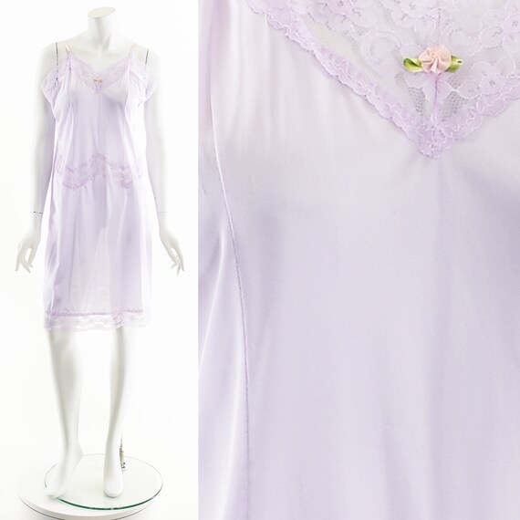 Lavender Purple Lace Slip Dress - image 3