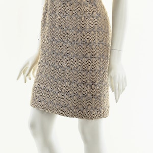 Crochet Lace Dress,Vintage Crochet Dress,Hand Crochet Dress,Knit Shift Dress,Mod Retro Dress,Vintage Pencil Dress,Bodycon Feminine Dress image 10