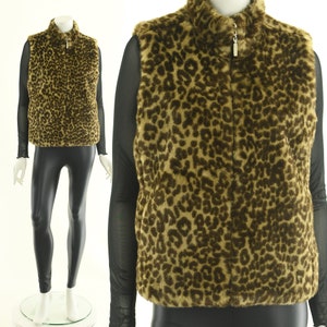 Leopard Faux Fur Reversible Vest