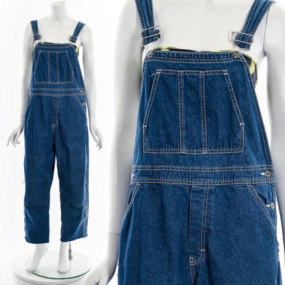 Distressed Patchwork Denim Overalls - image 2