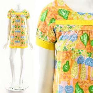 Psychedelic Print Neon Glow Mini Dress