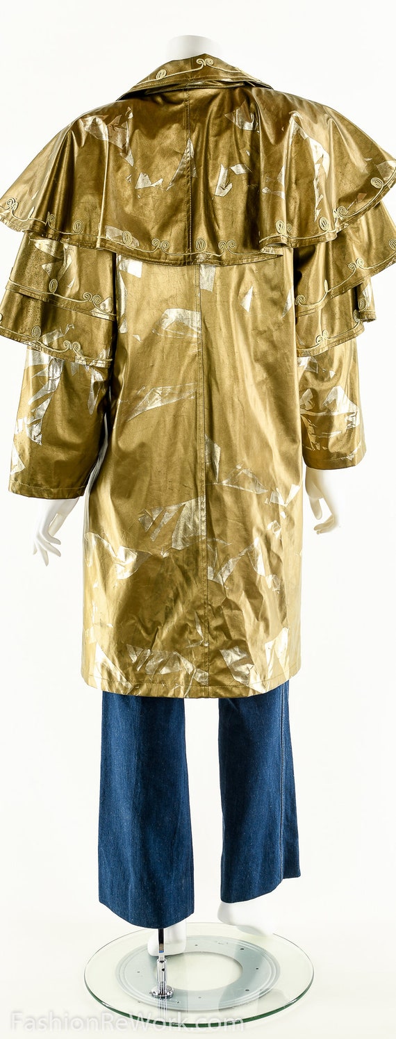 MATADOR Coat,Matador Inspired Raincoat,Bronze Gol… - image 5