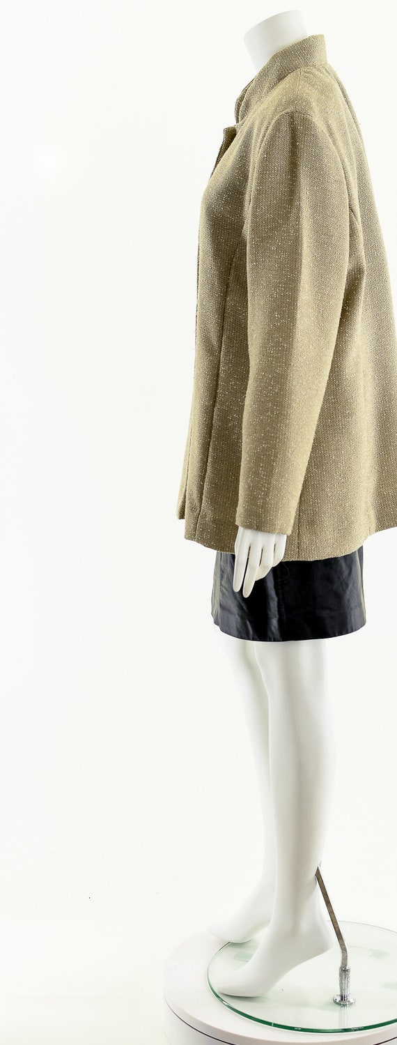 Beige Minimalist Duster,Tan Knit Tunic Coat,Vinta… - image 9