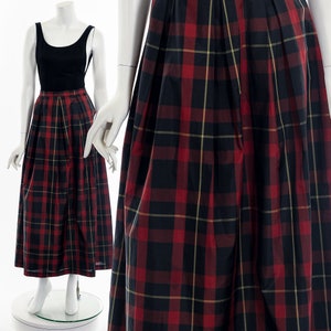 Red Tartan Long Skirt