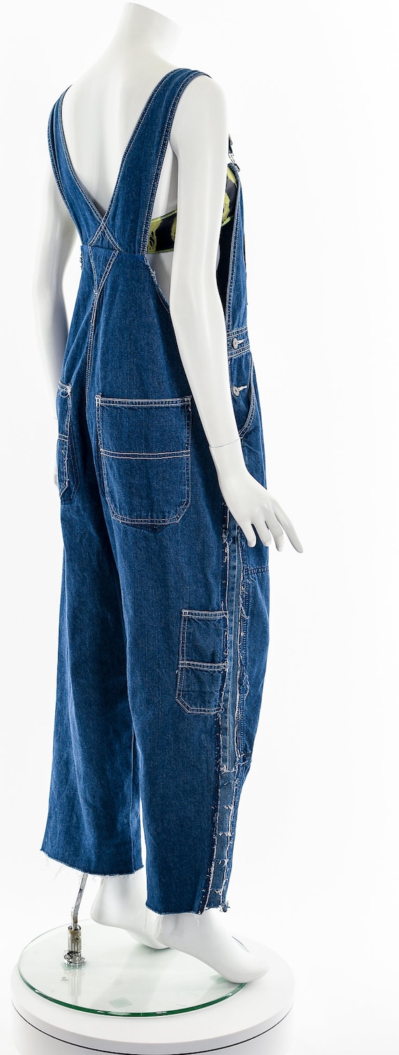 Distressed Patchwork Denim Overalls - image 6