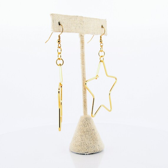 Gold Star Statement Earrings - image 8