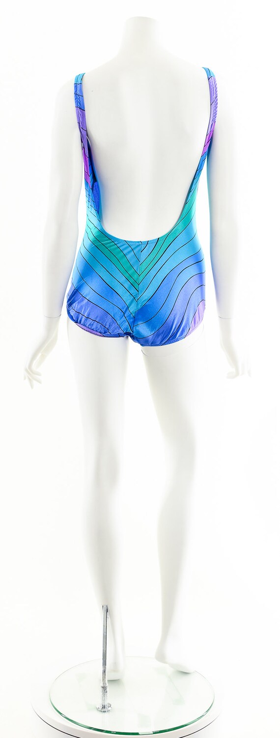 70s Cool Tone One Piece Swimsuit - image 7