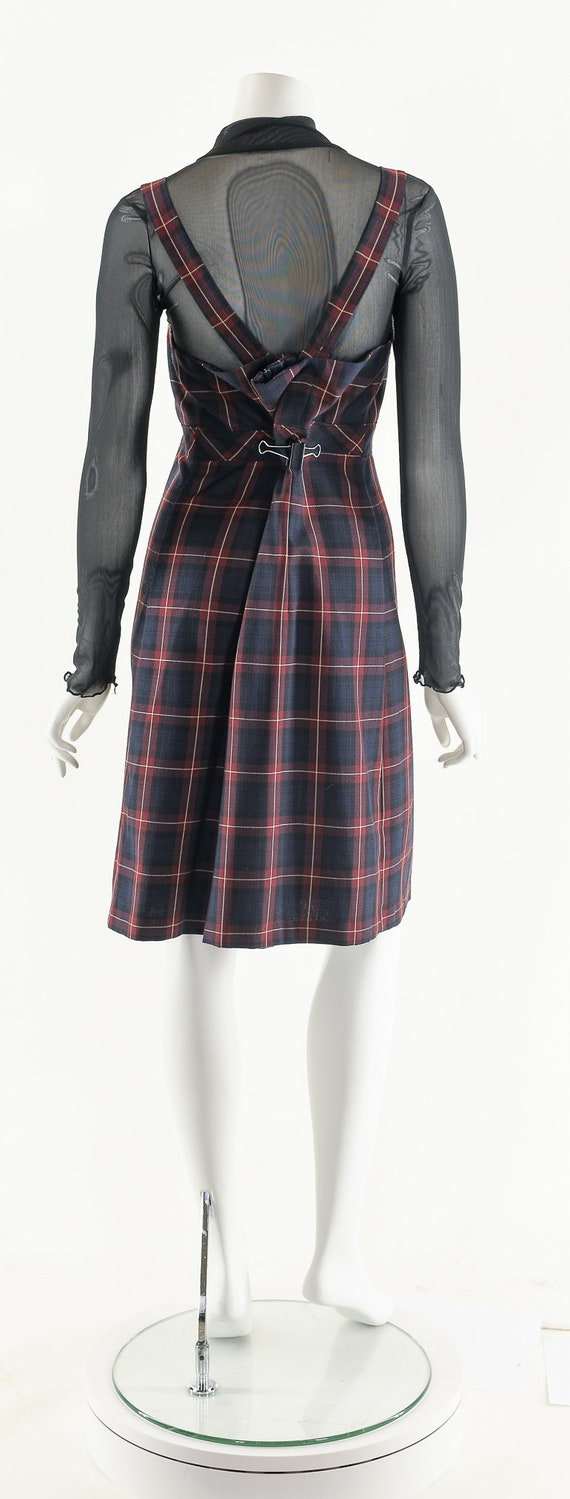 Suspender Plaid Dress,Preppy Tartan Dress,Vintage… - image 7