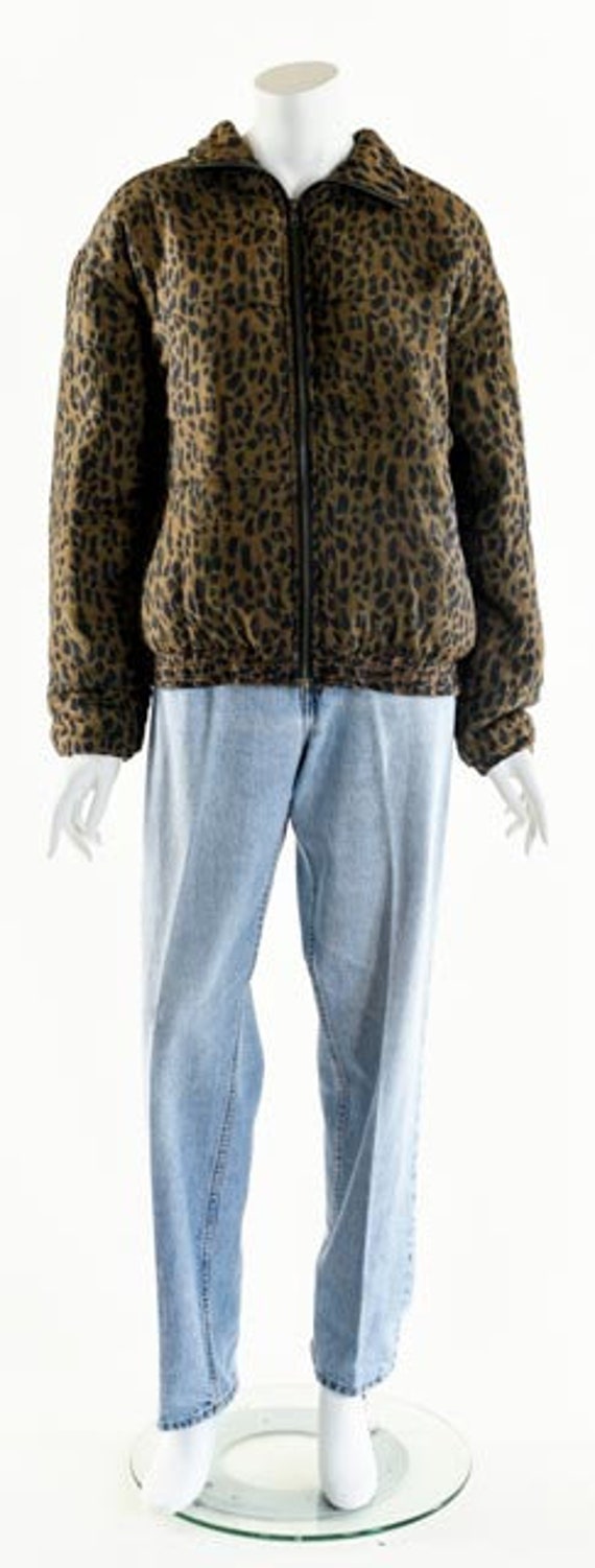 Leopard Silk Bomber,Cheetah Print Bomber Jacket,A… - image 8