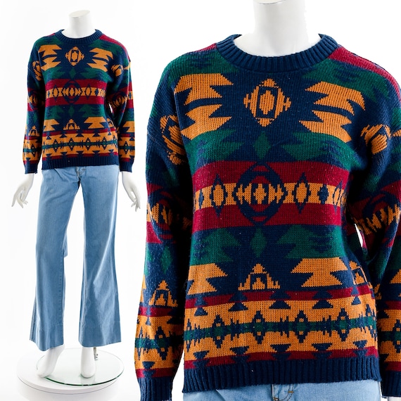 Southwest Pendleton Style Sweater - image 1